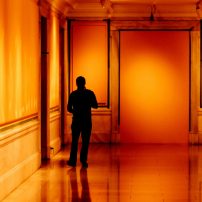 Orange Hallway Figure