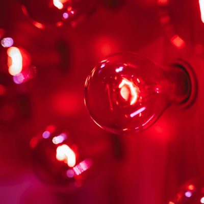 Abstract Red Lightbulbs Image