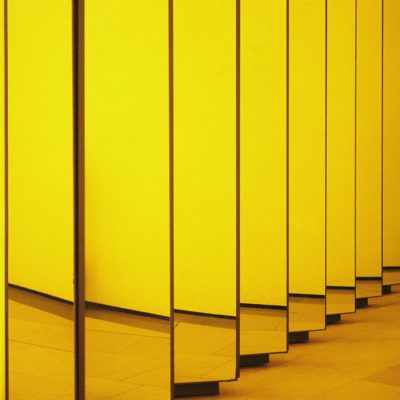 Abstract yellow image of mirrors